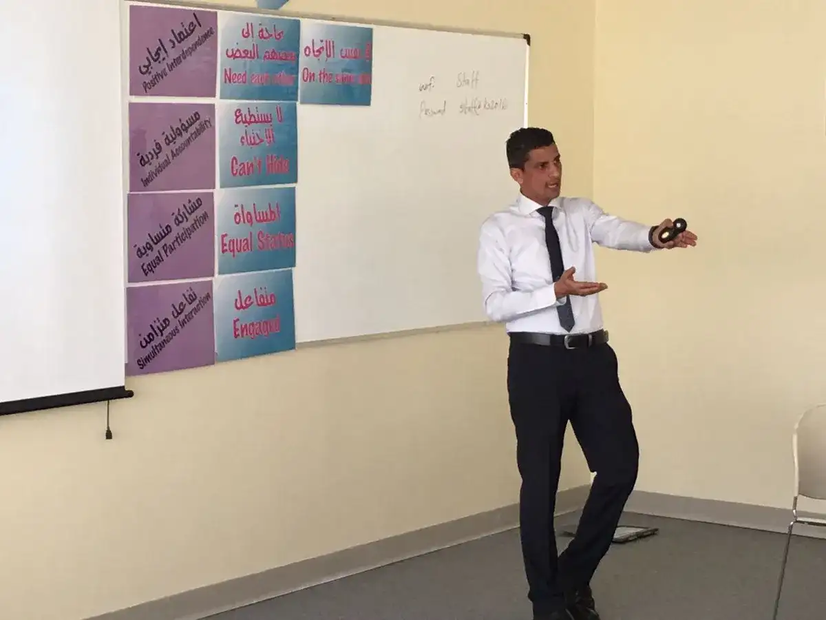 Dr. Mohammed Algarni providing professional teacher training
